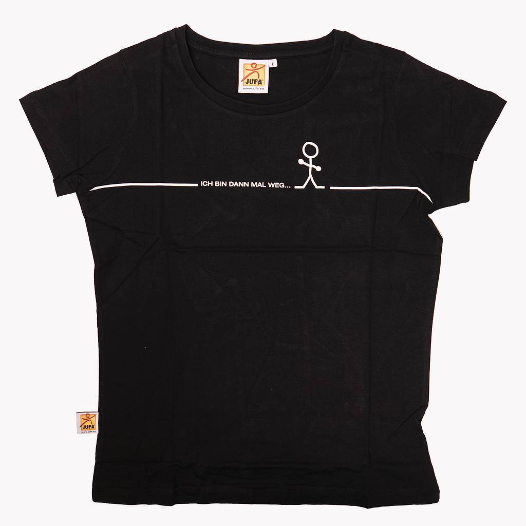 M4203 T-Shirt Herren "Bin mal weg" L (schwarz)