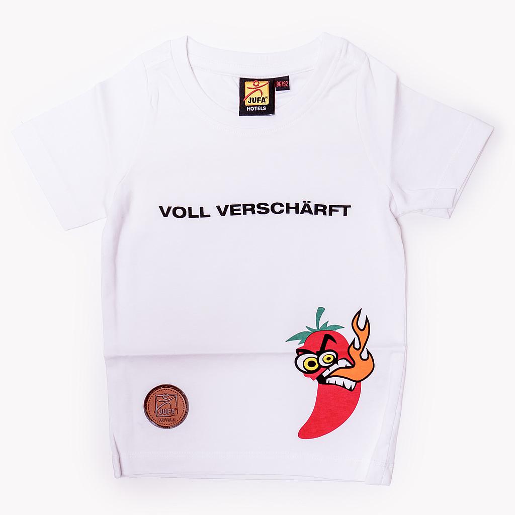 M4302 T-Shirt Kinder "Voll verschärft" 98/104 (weiß)