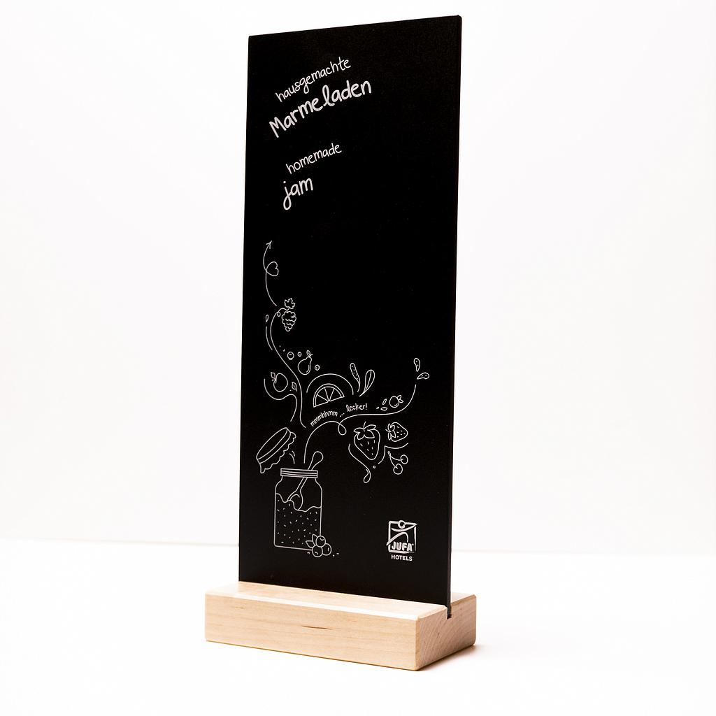 H1011 Tischaufsteller "hausgem. Marmeladen" B 14 cm H 35,5 cm