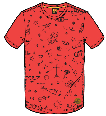 M4112 T-Shirt Herren GOTS M in rot