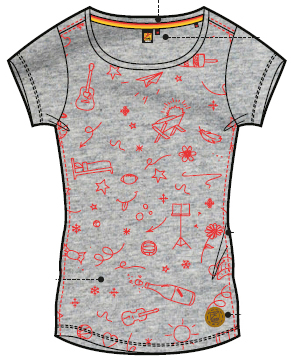 M4142 T-Shirt Damen GOTS M in hellgrau